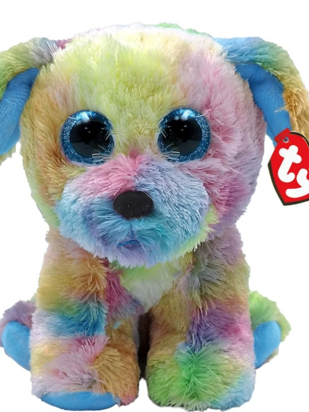 NWT TY Beanie Max The Dog Boo Tie-dye Plush Puppy - Multicolor